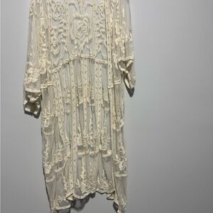 LC Lauren Conrad Cream Lace cardigan